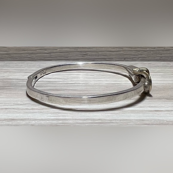 Vintage Sterling Silver MEXICO TAXCO Belt Buckle Hinged Bangle Bracelet, 12.5g - Picture 8 of 8